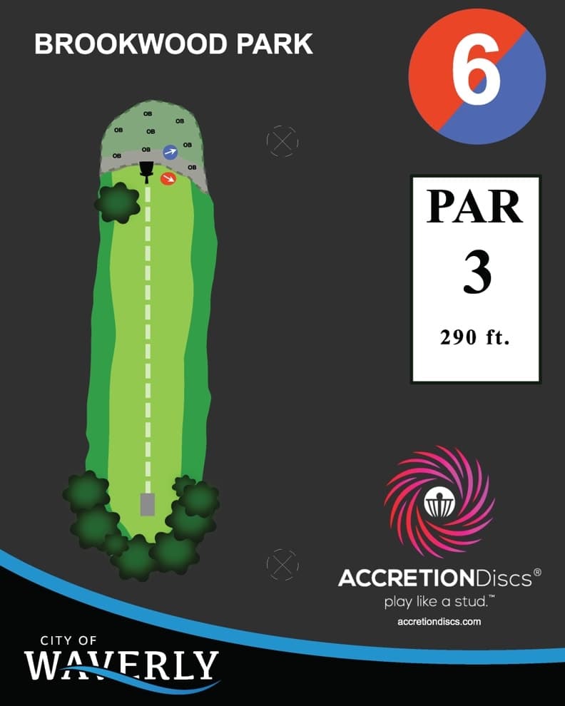 Hole 6 tee sign — all tees